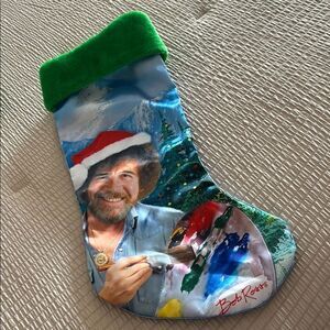 Bob Ross Christmas stocking